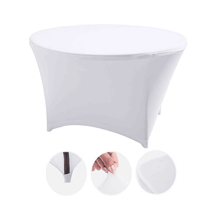 Sungarden Funda Para Mesa de Resina Redonda 160x74cm - Color Blanco