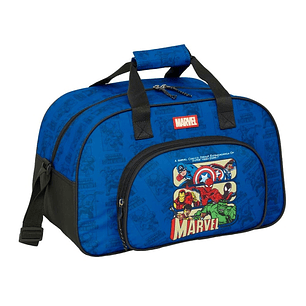 Safta Avengers Bolsa de Deporte - Bolsillo Frontal - Bandolera Ajustable - Asa Forrada - Doble Tirador - Tacos Protectores - Fondo Semirigido - 22L - 