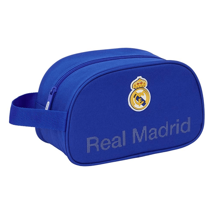 Safta Real Madrid Neceser de 5L - Cremallera - Asa Lateral - Adapatable a Carro - 260x120x150mm - Color Azul 1
