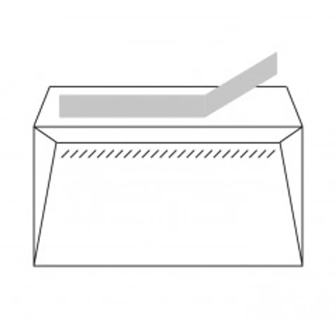 Sam Pack de 500 Sobres Americanos de Papel Offset 90grs - Medidas 115x225mm - Autoadhesivo con Tira de Silicona - Color Blanco 1