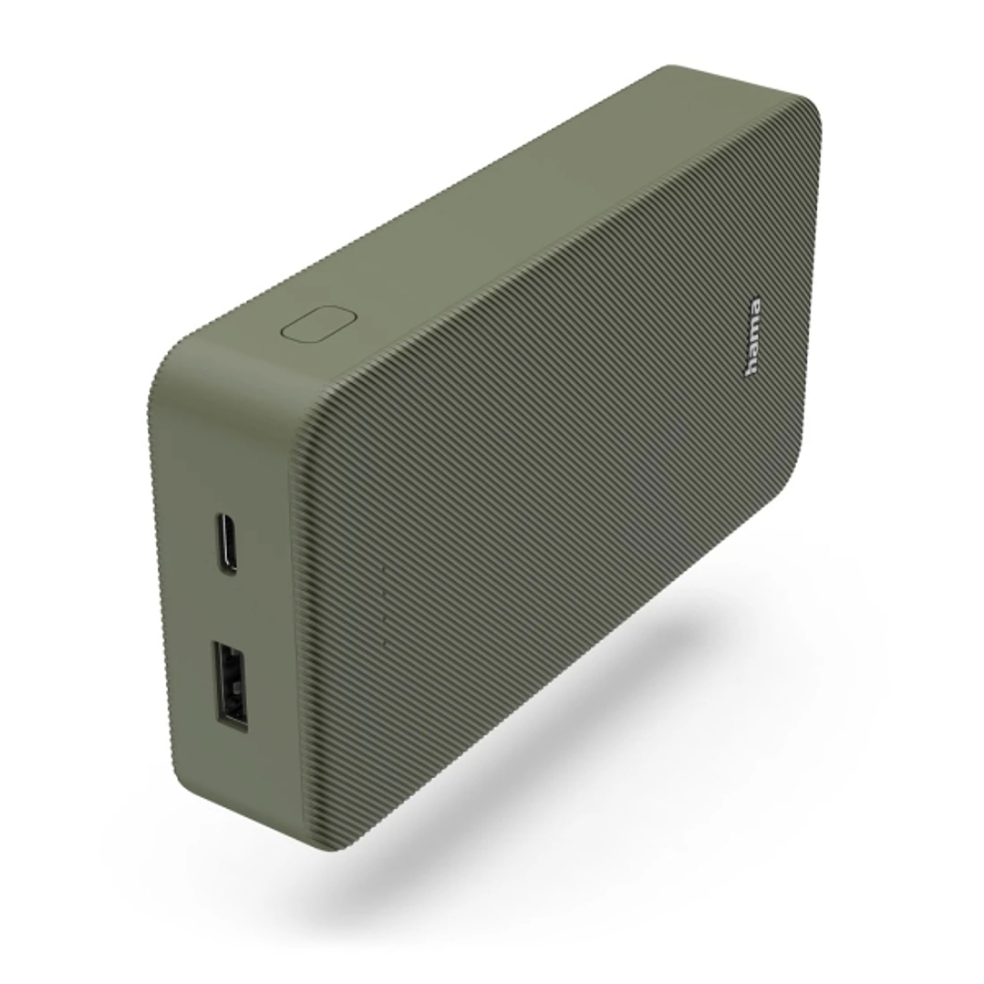 Hama Colour 20 Bateria Externa Powerbank 20000mAh - Polimero de Litio - USB-C - USB-A - Carga Rapida - Indicador LED de Carga - 2 Conexiones de Salida 1