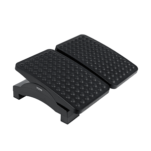 Tooq Reposapies - Ajustable en Altura e Inclinacion - Dos Plataformas Independientes - Color Negro