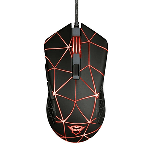 Trust Gaming GXT 133 Locx Raton USB 4000dpi - 6 Botones - Iluminacion LED - Cable Trenzado de 1.80m - Uso Ambidiestro - Color Negro