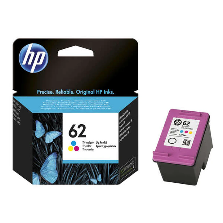 HP 62 Color Cartucho de Tinta Original - C2P06AE 1