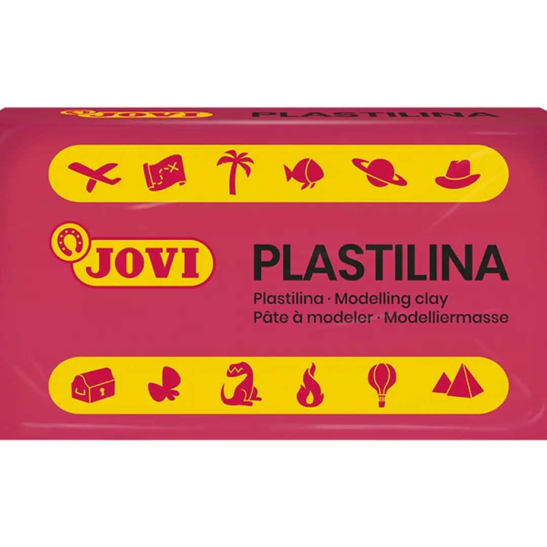 Jovi Caja de 30 Pastillas de Plastilina 50gr - Muy Moldeable - No Se Seca - sin Gluten - Libre de Alergenos - No Toxica - Color Rojo 1