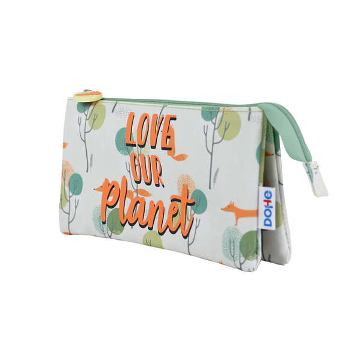 Dohe Portatodo Triple Compartimento - Fabricado en Poliester Flexible y Resistente - Cierre Doble de Cremalleras - Ideal para Guardar Multiples Utensi 1