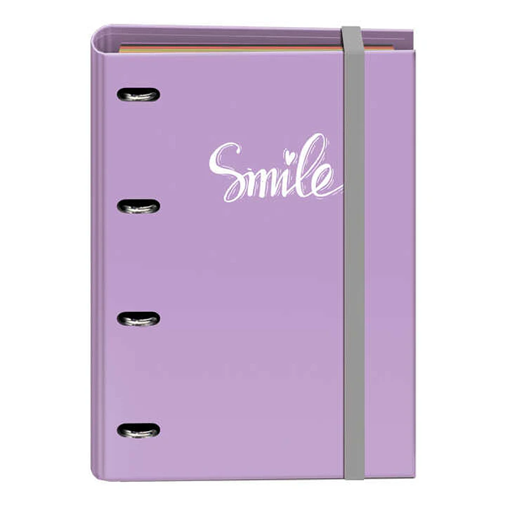 Dohe Serie Pastel Carpeta de 4 Anillas Formato A4 con Recambio de 100 Hojas - 4 Separadores de Colores - Cierre con Goma Elastica - Anillas de 35mm -  1