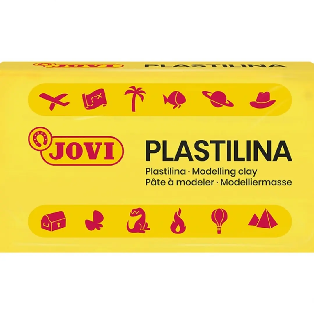 Jovi Caja de 30 Pastillas de Plastilina 50gr - Muy Moldeable - No Se Seca - sin Gluten - Libre de Alergenos - No Toxica - Color Amarillo 1