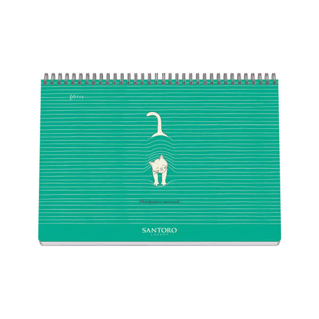 Dohe Santoro Felines Planificador Perpetuo Espiral Wireo Tapa Semirigida - Encuadernacion Horizontal Tamaño A4 - Interior Semana Vista 64 Hojas - Hoja 1