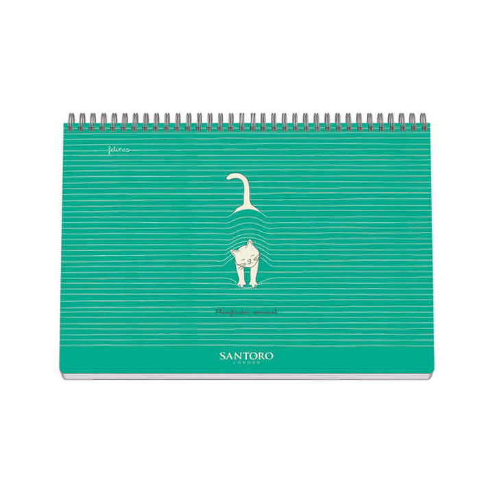 Dohe Santoro Felines Planificador Perpetuo Espiral Wireo Tapa Semirigida - Encuadernacion Horizontal Tamaño A4 - Interior Semana Vista 64 Hojas - Hoja 1