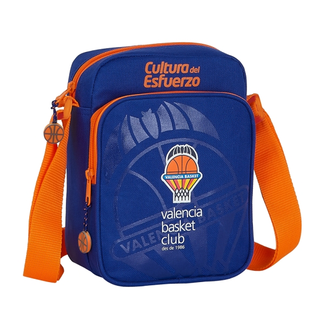 Safta Valencia Basket Bandolera - Cremallera - Bolsillo Frontal - Bandolera Ajustable - Compartimento Trasero con Velcro - 2L - 160x60x220mm - Color A 1