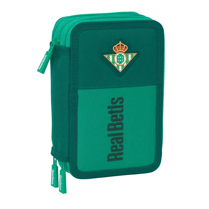 Safta Real Betis Balompie Plumier de 3 Pisos - 37 Piezas - 1.3L - Goma - Lapiz - Boligrafos - Sacapuntas - Reglas - 16 Colores - 14 Rotuladores - 125x 1