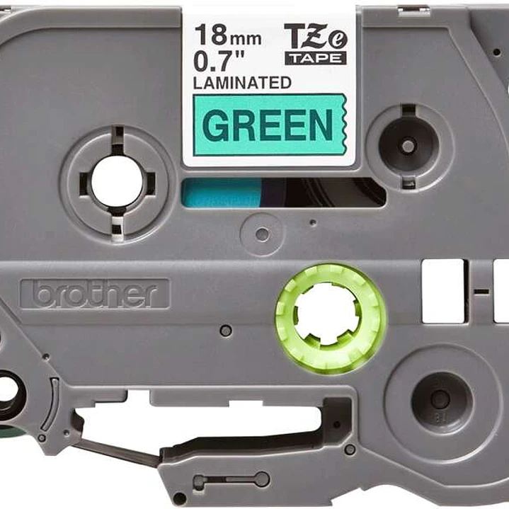 Brother TZe741 Cinta Laminada Original de Etiquetas - Texto negro sobre fondo verde - Ancho 18mm x 8 metros 1