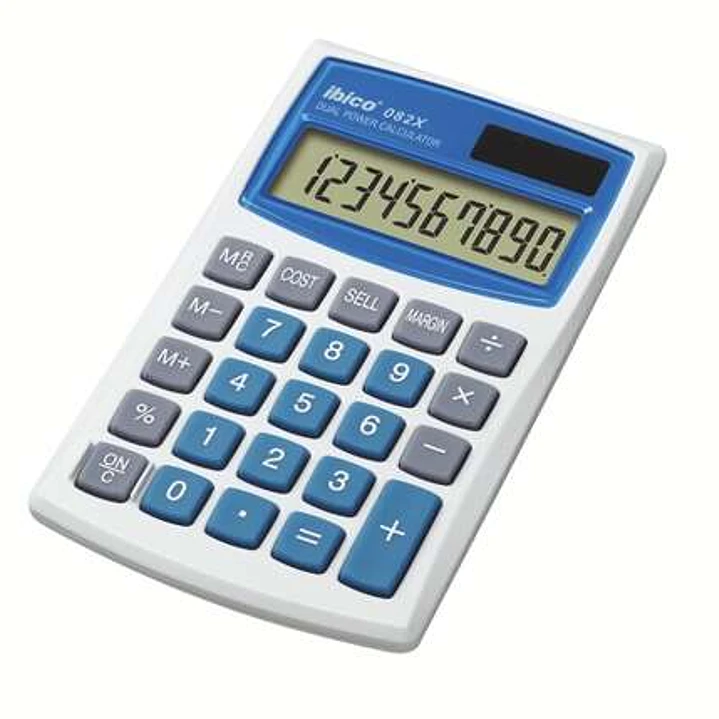 Ibico 082X Calculadora de Bolsillo - Teclas Grandes - Compacta - LCD de 10 Digitos - Funcion Margen de Beneficio 1