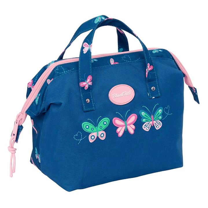 Safta Blackfit8 Mariposas Neceser de 5.8L - Cremallera - Asa Lateral - Interior Forrado - 265x125x175mm - Color Azul Marino 1
