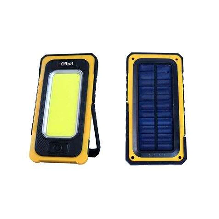 Elbat Linterna LED Solar Recargable - Gancho e Iman - Cob 10W 800LM - Color Negro 1