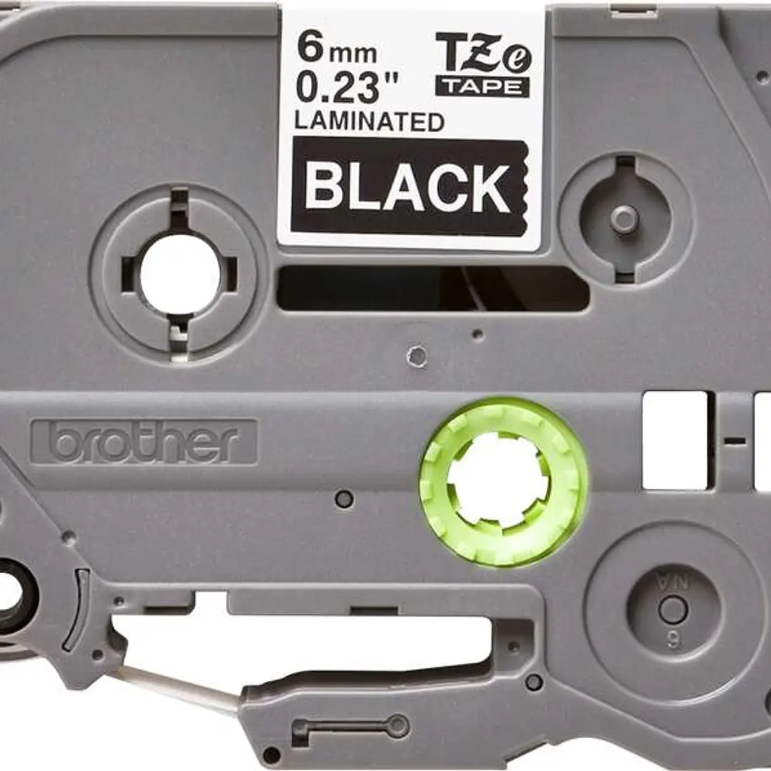 Brother TZe315 Cinta Laminada Original de Etiquetas - Texto blanco sobre fondo negro - Ancho 6mm x 8 metros 1