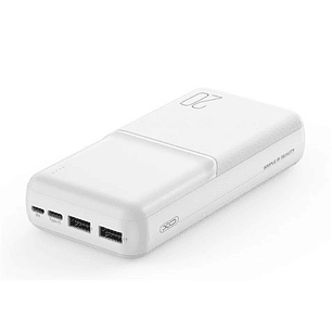 XO PR252 Powerbank 20000mAh - USB-A, USB-C y Lightning - Color Blanco