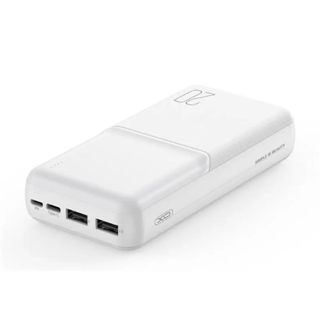 XO PR252 Powerbank 20000mAh - USB-A, USB-C y Lightning - Color Blanco 1