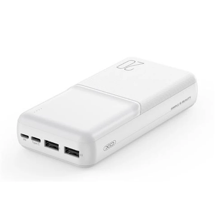 XO PR252 Powerbank 20000mAh - USB-A, USB-C y Lightning - Color Blanco 1