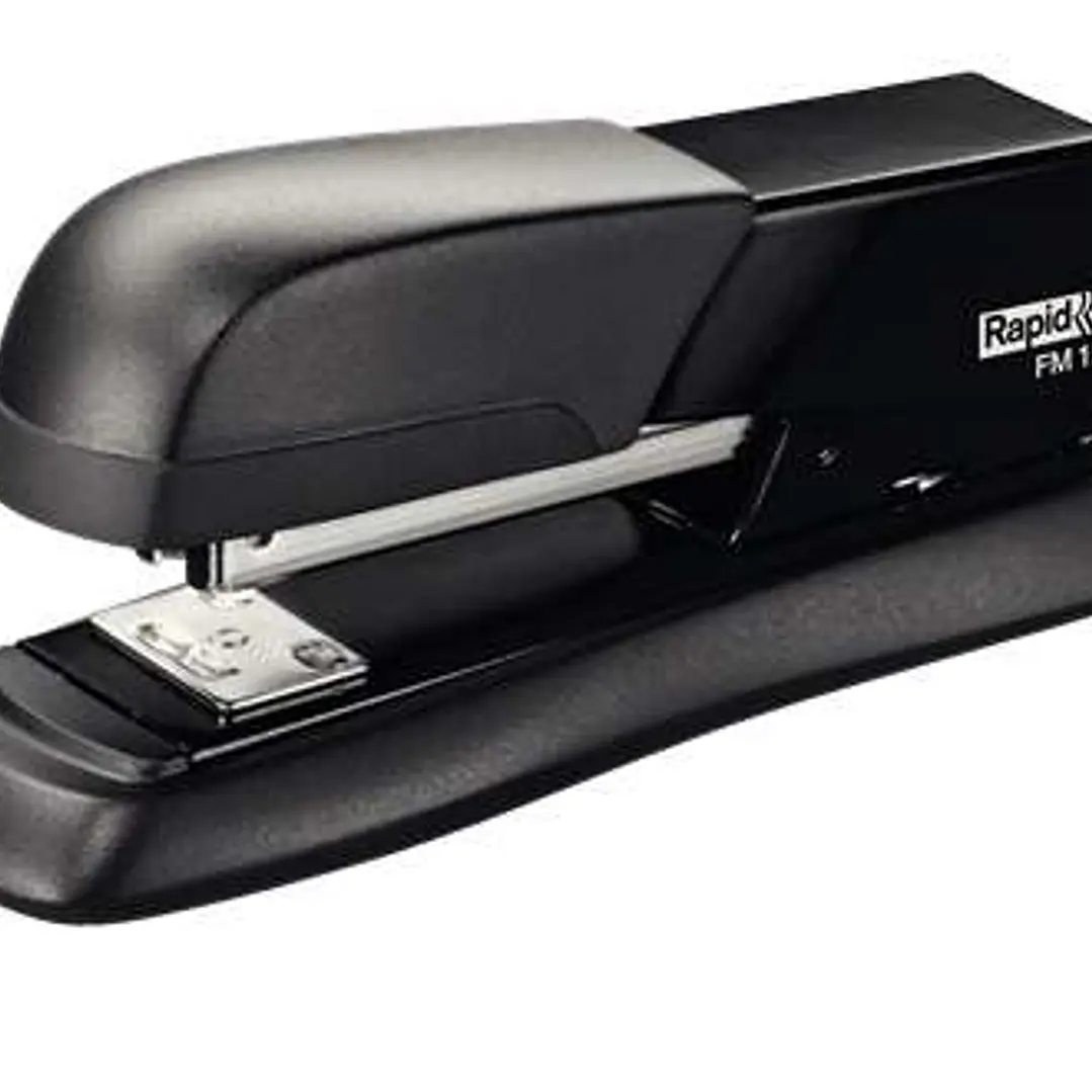 Rapid FM12 Grapadora de Sobremesa Metalica - Hasta 25 Hojas - Para Grapas 24/6 y 26/6 - Modo de Clavado y Fijado - Color Negro 1