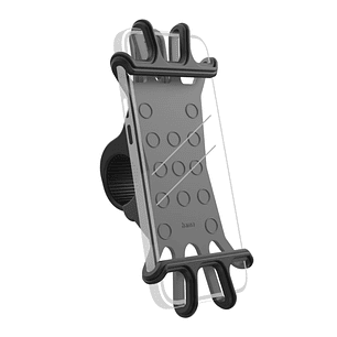 Hama Flexible Soporte de Bicicleta para Smartphone - Silicona Flexible - Peso Max 200kg - Ancho Dispositivo de 6 a 8cm - Universal - Manillares hasta 