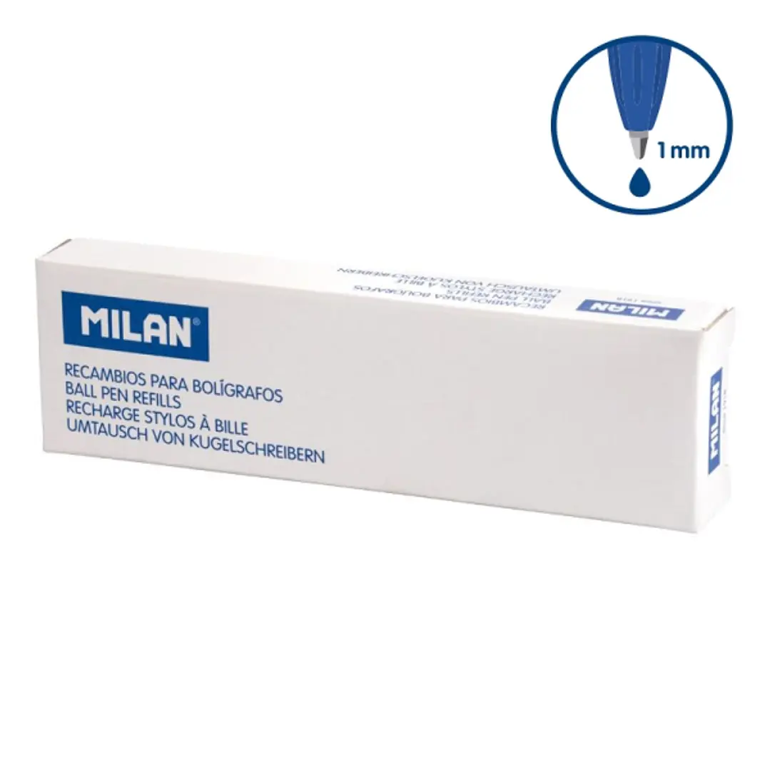 Milan P1 Touch Pack de 50 Recambios - Punta de 1mm - Color Azul 1