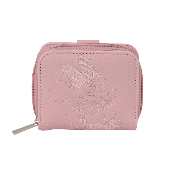 Safta Minnie Mouse Monedero con Billetera - Cierre Magnetico - Compartimento con Cremallera - 0.10L - 110x20x95mm - Color Rosa Pastel 1