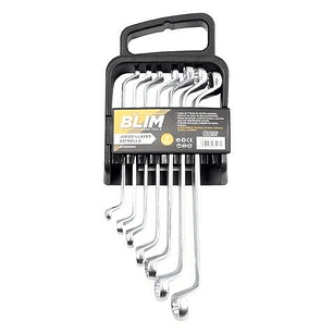 Blim Juego de 7 Llaves Estrella Acodadas - Aleacion de Acero de Altas Prestaciones - Marcas de Tamaño Unidireccionales y Grandes para Una Identificaci