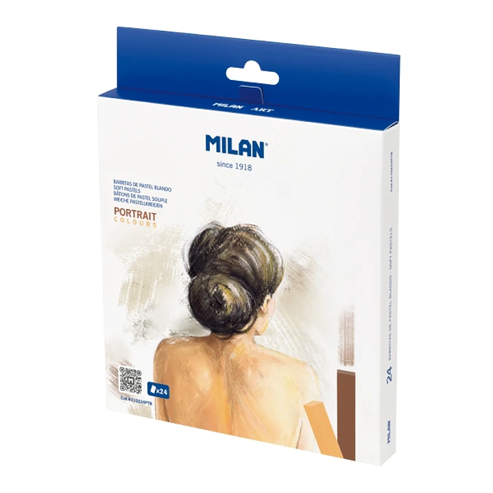 Milan Art Pack de 24 Barritas Pastel Blando - Colores Retrato - Colores Surtidos 1
