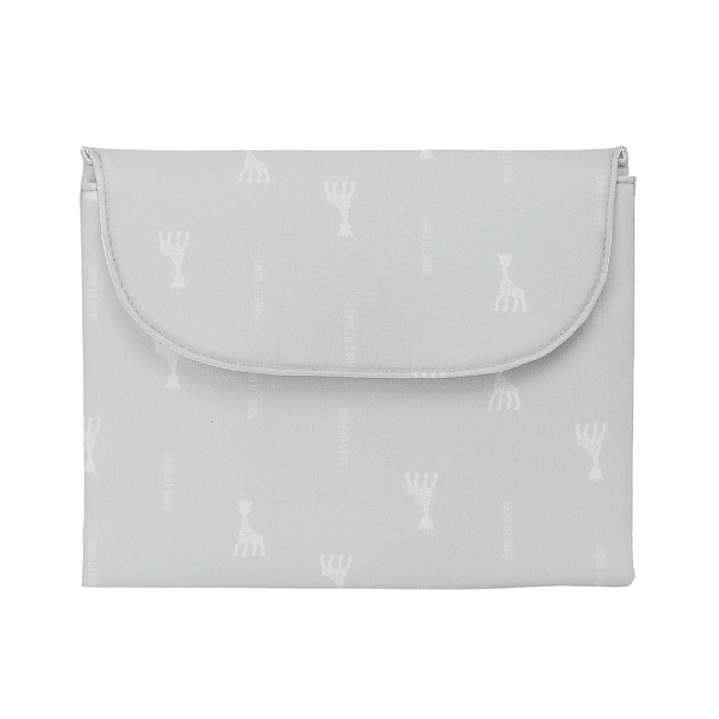 Safta Sophie la Girafe Mum Cambiador de Bebe Plegable - Repelente de agua - Compacto - Facil de Limpiar - 400x500mm - Color Gris Claro 1