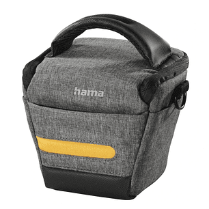Hama Trinidad Funda para Camara - Poliester Reciclado - Asa para Cinturon - Asa de Mano - 13.5x9.5x12cm - Color Gris