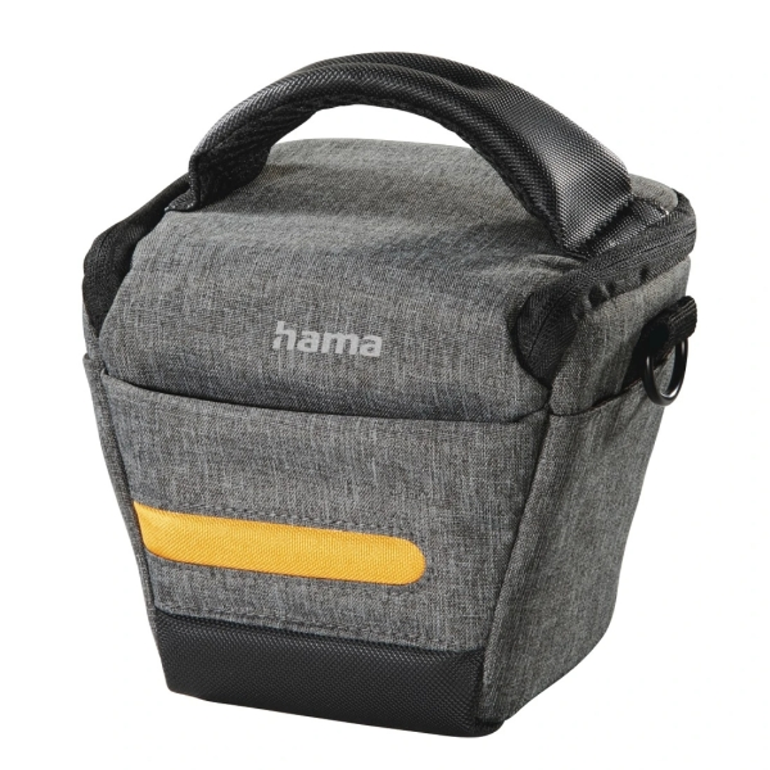 Hama Trinidad Funda para Camara - Poliester Reciclado - Asa para Cinturon - Asa de Mano - 13.5x9.5x12cm - Color Gris 1