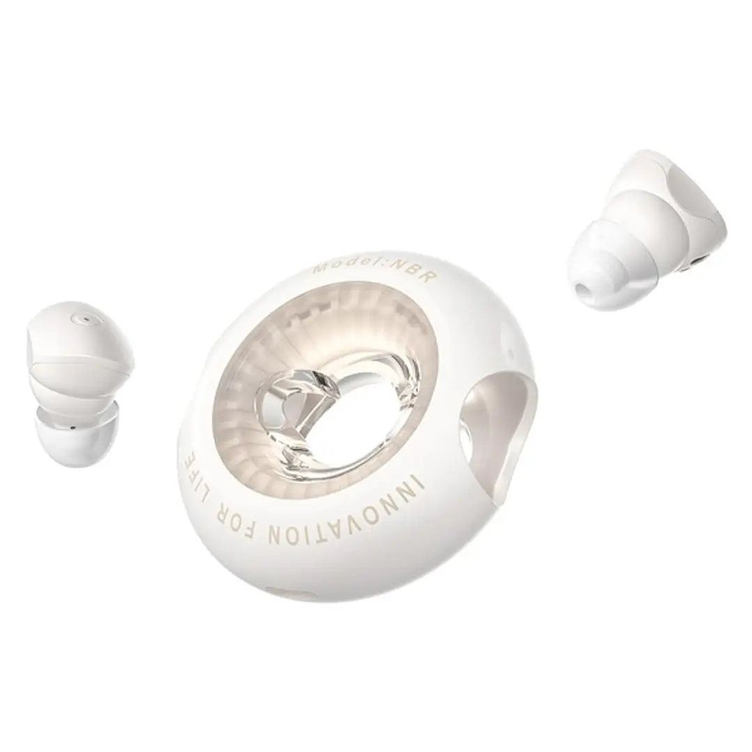 Vention Tiny T17 Auriculares Bluetooth 5.3 con Estuche de Carga - True Wireless - 6h Autonomia - LED - Color Beige 1