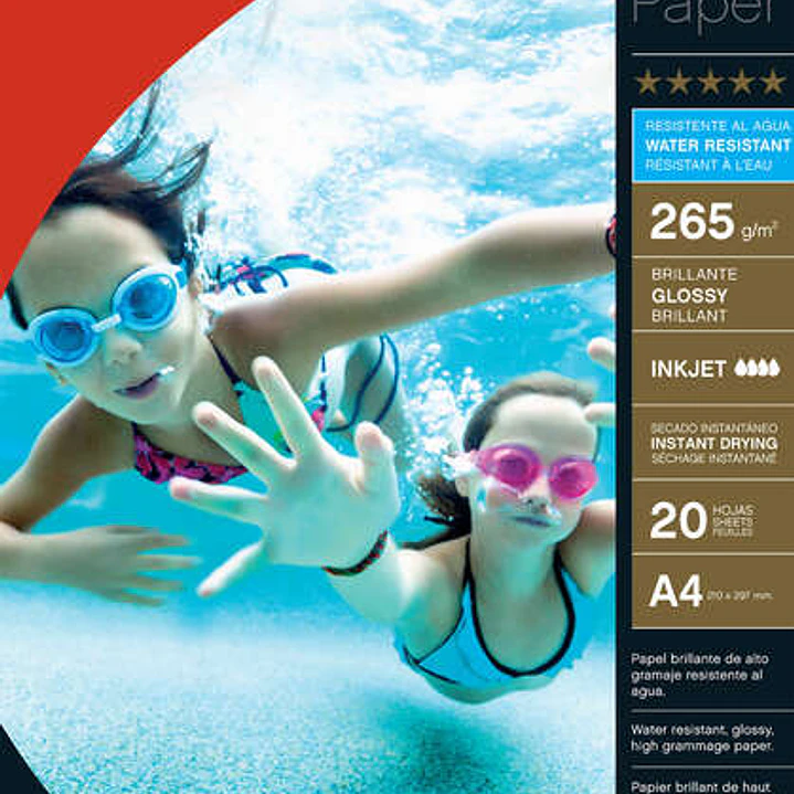 Apli Papel Fotografico Photobright Resistente Al Agua A4 265g 20 Hojas 1