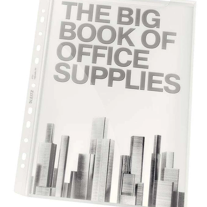 Leitz Pack de 5 Fundas Fuelle Premium Expansible Polipropileno A4 18micras - Gran Capacidad de hasta 200 Hojas A4 - Transparente 1