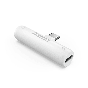 Hama Adaptador de Audio - USB-C Macho - Jack 3.5mm Hembra - Color Blanco