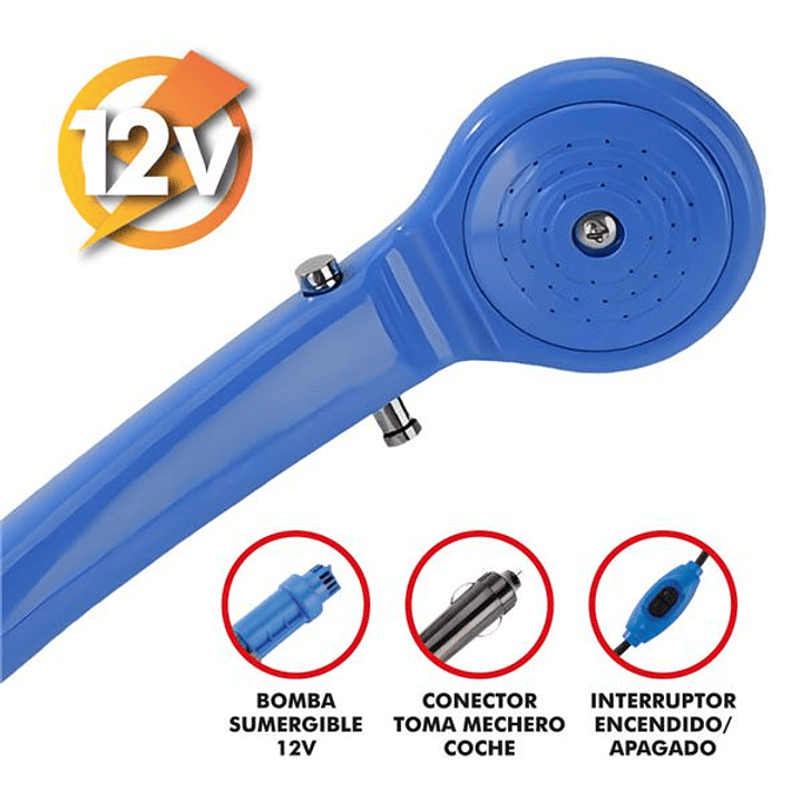 Muvip MV0634 Ducha Portatil 12V - Ultraligera y Compacta - Control de Caudal 1