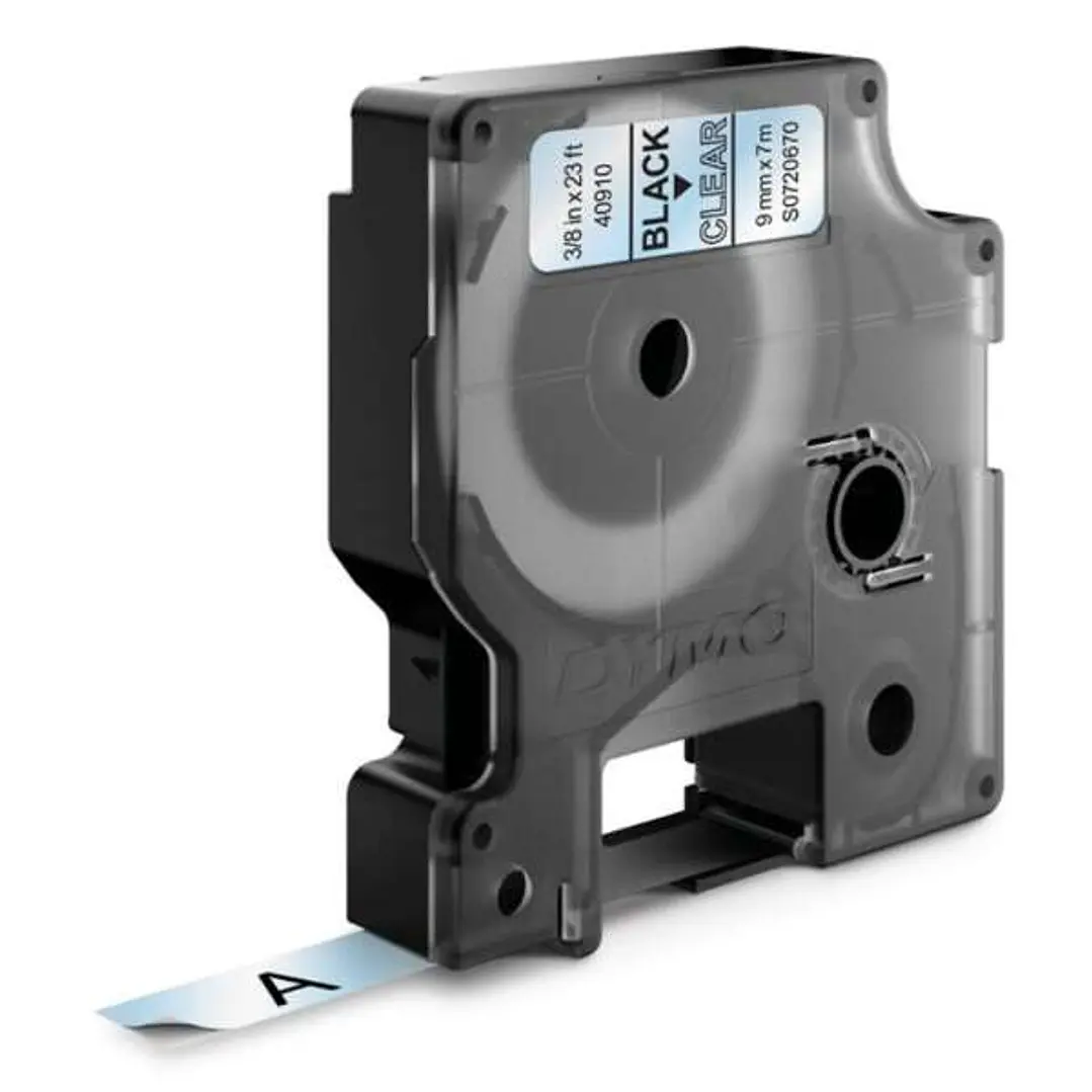 Dymo D1 40910 Cinta de Etiquetas Original para Rotuladora - Texto negro sobre fondo blanco - Ancho 9mm x 7 metros - S0720670 1