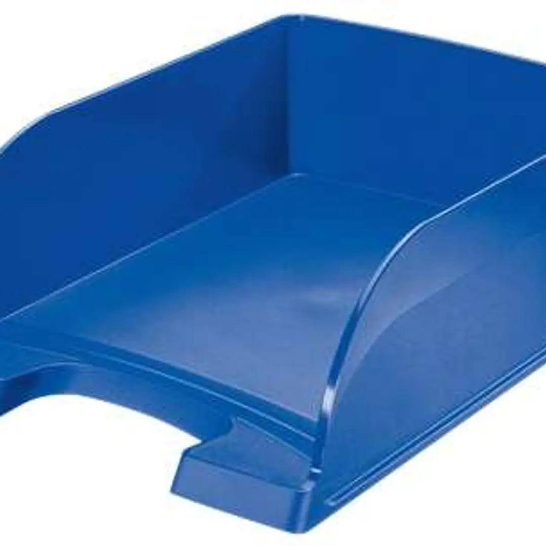 Leitz Plus Jumbo Bandeja Portadocumentos de Gran Capacidad - Formato Vertical A4 - Hasta 8uds Apilables - Color Azul 1