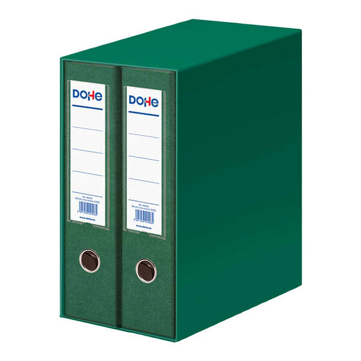 Dohe Modulo de 2 Archivadores A4 Lomo Ancho con Ollao y Rado - Carton Forrado con Polipropileno - Cantoneras Metalicas - Palanca de Maxima Calidad - C 1