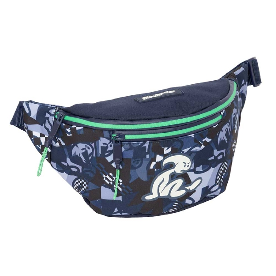 Safta el Niño Navy Bolsa de Cintura - Cremallera - Cintas Ajustables - 2.49L - 230x90x120mm - Color Azul Marino 1