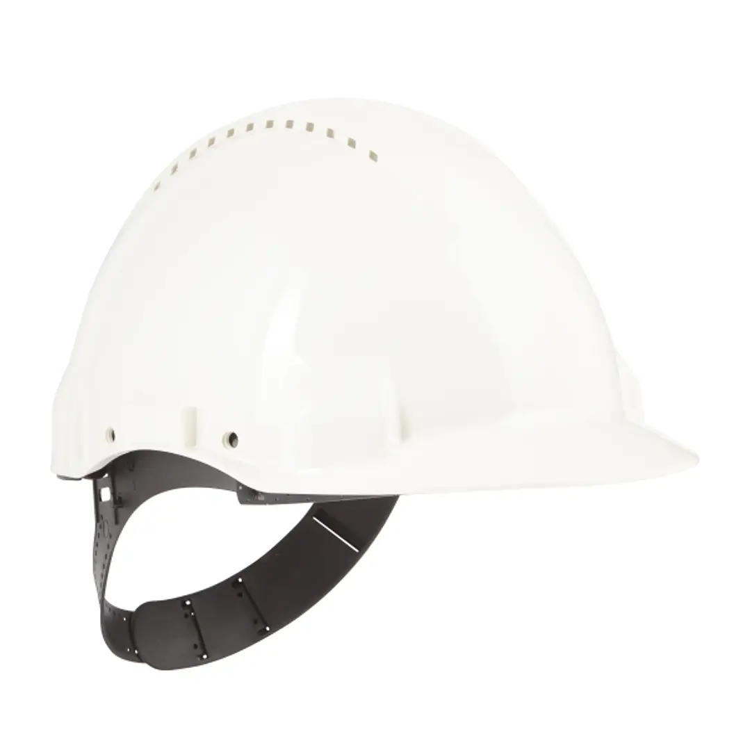 3M Casco de Proteccion - con Ventilacion - Sensor Uvicator - Pin de Ajuste - Color Blanco 1