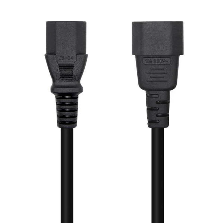 Aisens Cable Alimentacion CPU - C13/H-C14/M - 10m - 100% Cobre Puro AWG18 - Color Negro 1