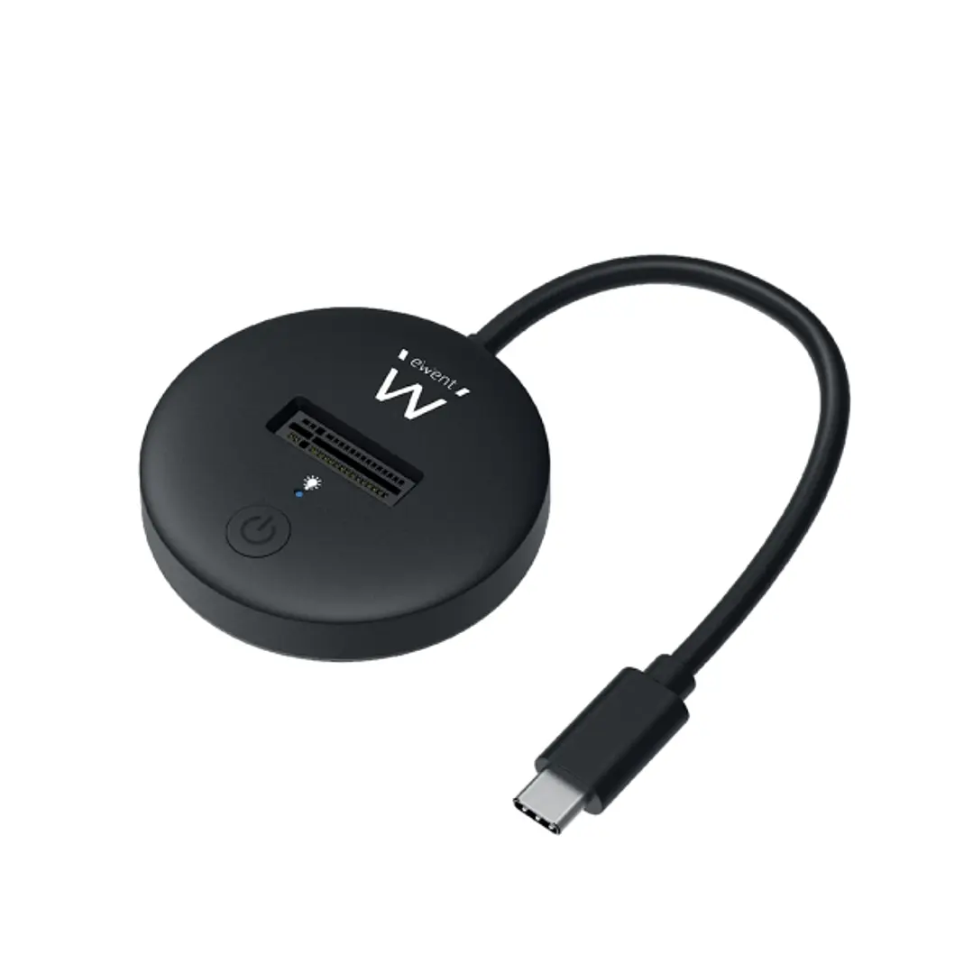 Ewent Estacion de Docking para SSD M.2 NVME - Soporte UASP y TRIM - Cable de 50cm - Color Negro 1