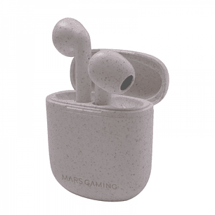 Mars Gaming MHI-ECO Auriculares TWS Ecologicos - Materiales Sostenibles - Bluetooth 5.1 - Sonido Alta Fidelidad - 20h Autonomia - Microfono Anti-Ruido