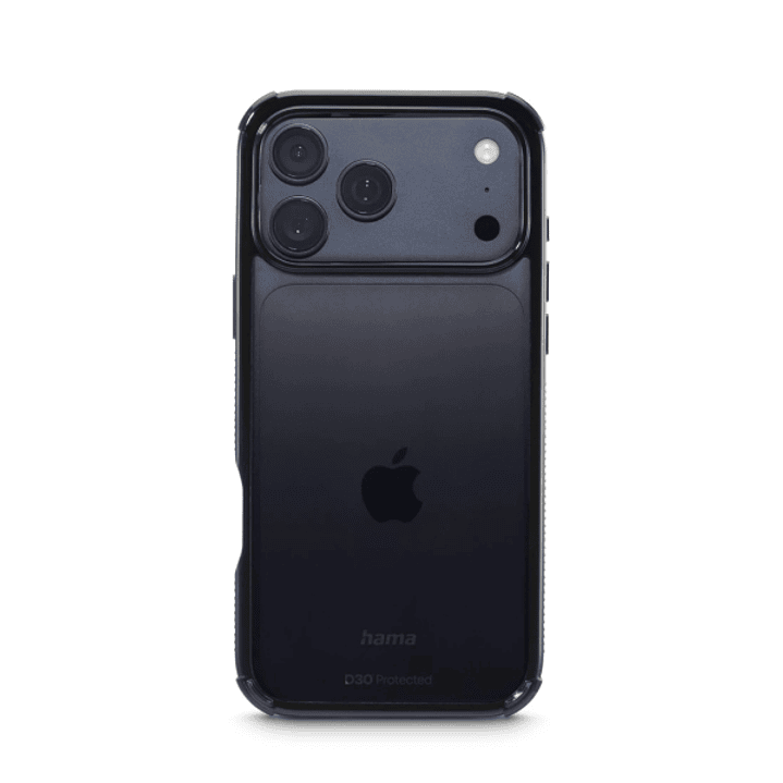 Hama Extreme Protect Funda para iPhone 17 Pro Max - Antideslizante - Policarbonato - Proteccion D3O - Bordes Elevados - Color Negro 1