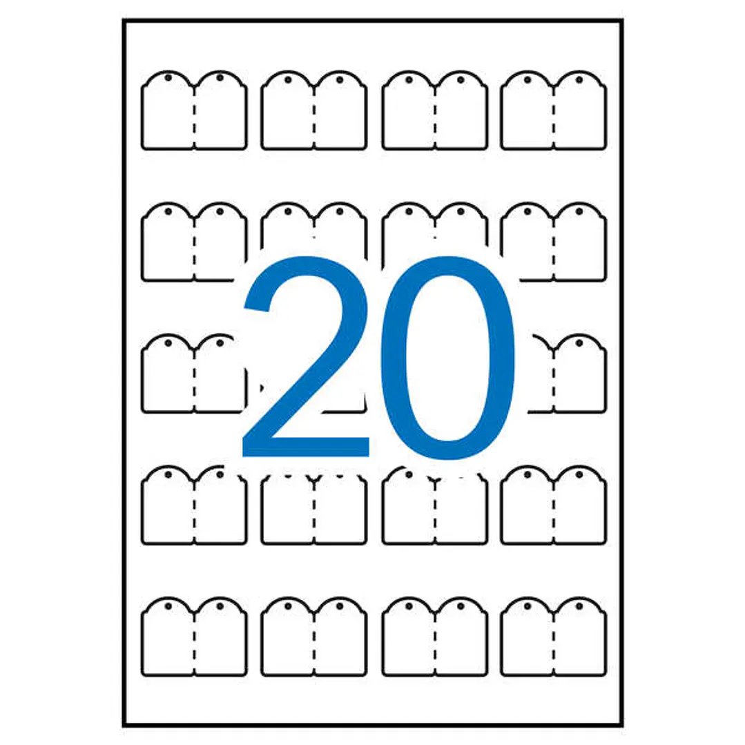 Apli Etiquetas Colgantes Imprimibles 22.0 x 35.0mm 10 Hojas 1