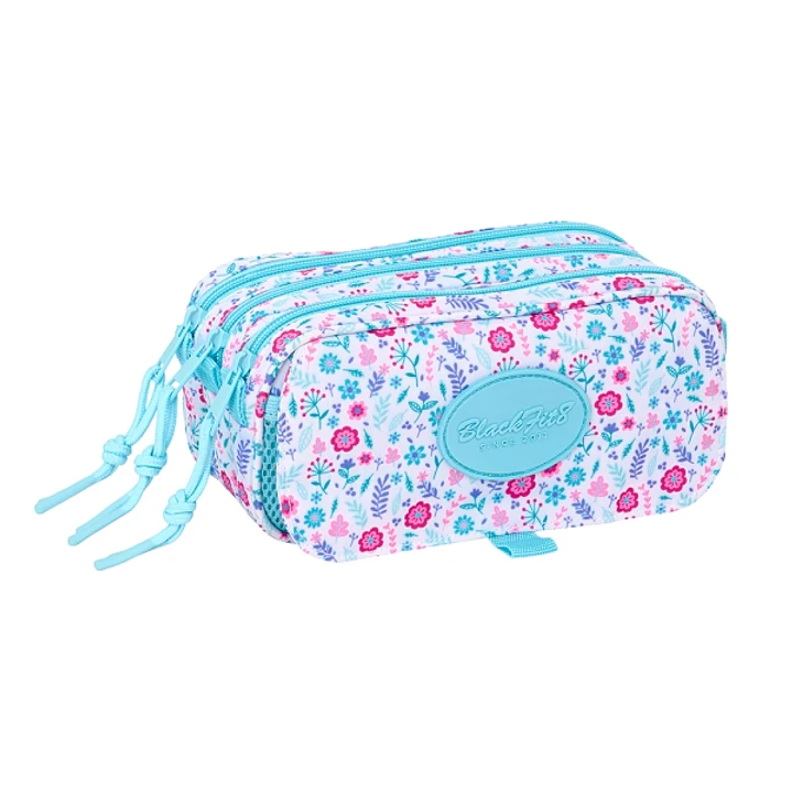 Safta Blackfit8 Cool Estuche Portatodo - 3 Compartimentos - 21.5x10x8cm - Color Azul Claro 1