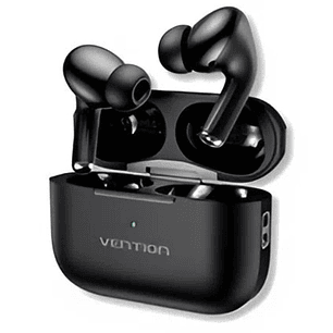 Vention Echo Lite E11 Auriculares Bluetooth 5.4 con Estuche de Carga - True Wireless - 6h Autonomia - Color Negro